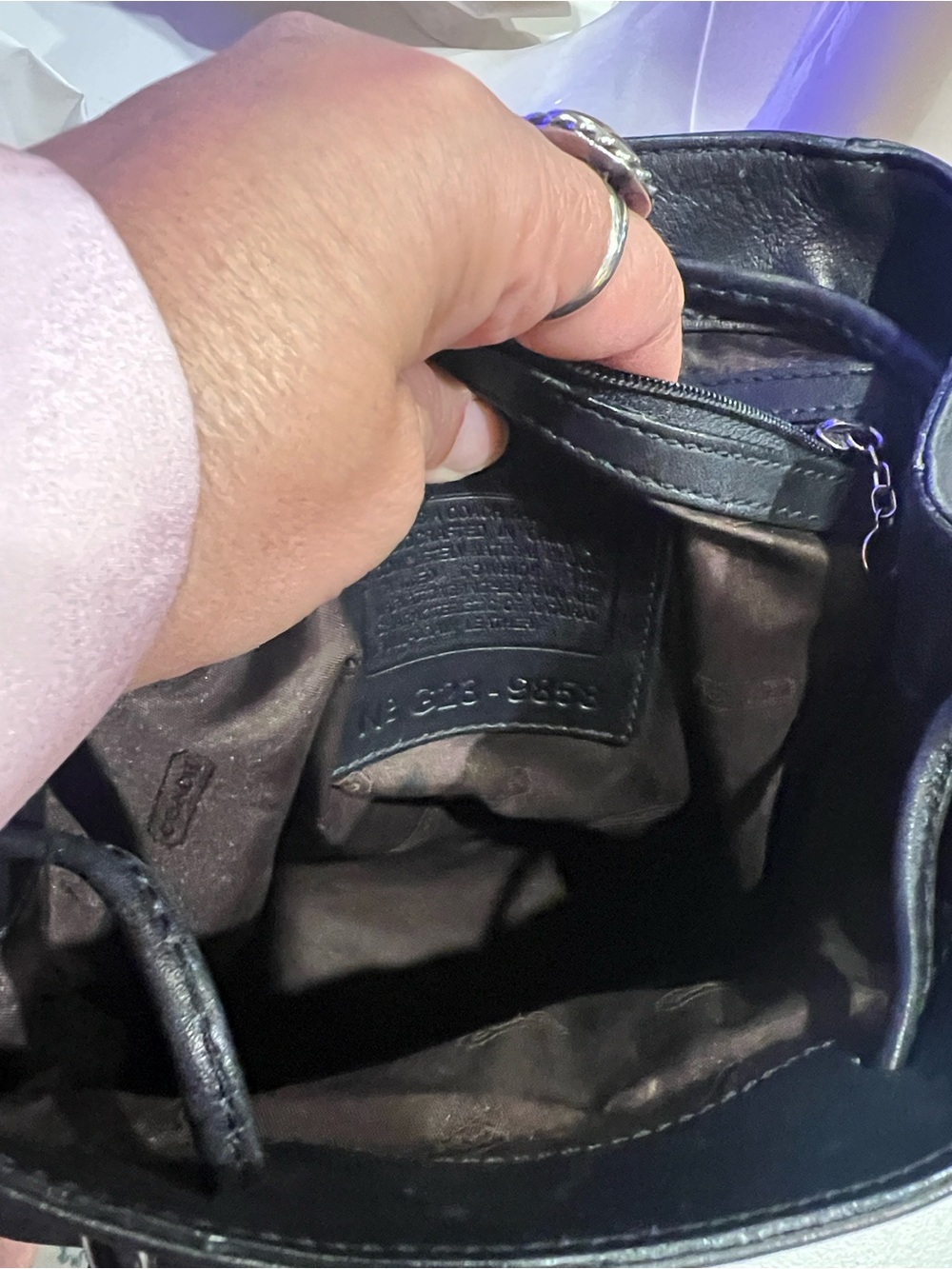 COACH Vintage All Leather legacy Black Backpack 9858 Women's Adjustable Straps - Picture 10 of 14